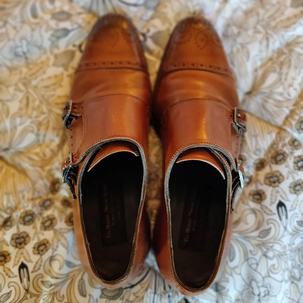 ADAM DERRICK To Boot Monk Strap Derby Oxfords men's size 9 - Picture 7 of 10